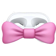 AirPods with pink bow sticker