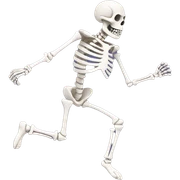 skeleton running sticker