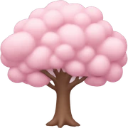 Pastel pink tree sticker