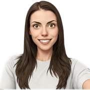 smiling girl with brown hair sticker