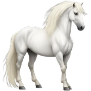 White horse sticker