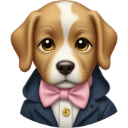Preppy puppy sticker