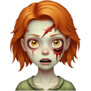ginger zombie girl sticker