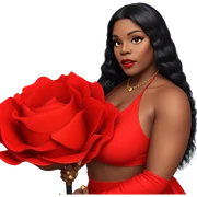 dark beauty in red dress sticker