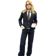 blonde boy in school uniform sticker
