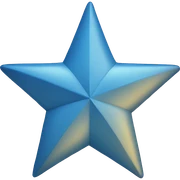 Blue star sticker