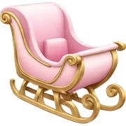 light pink sleigh sticker