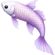 Pastel purple koi sticker