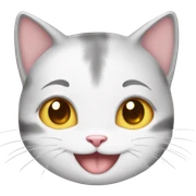 cute happy anime kitty face sticker