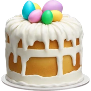 Easter white cake sticker
