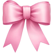 light pink ribbon bow sticker