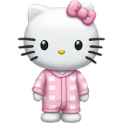 Hello Kitty en pyjama hello kitty  sticker
