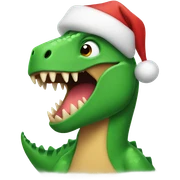Christmas dinosaur sticker