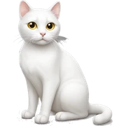 White cat sticker