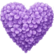 Lilac heart sticker