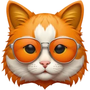 Cat with sunglasses sticker