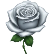 silver rose sticker