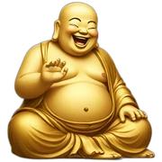 Laughing buddha sticker