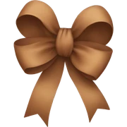 brown cute bow sticker