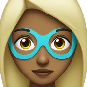 Girl with eye mask sticker