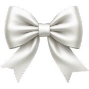 white satin bow sticker