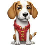 A dog in clothing  sticker