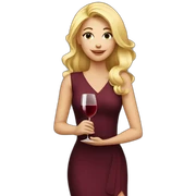 blonde girl with wine in her hand sticker