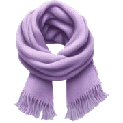Realistic light purple winter scarf isolated. sticker