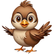 Happy sparrow sticker
