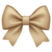 Beige bow  sticker