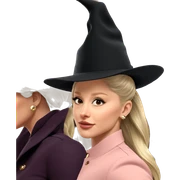 blonde girls in stylish hats sticker