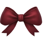 Dark red bow sticker
