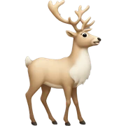 Beige reindeer sticker