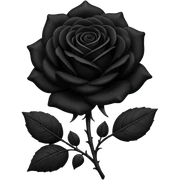 Black rose sticker