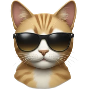 Cat with sunglasses sticker