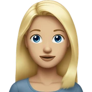 blonde hair blue eyes sticker