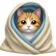 Cat in blanket  sticker