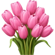 Pink tulips bouquet sticker