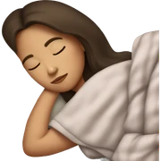 Brunette girl sleeping sticker