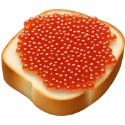 Fresh red caviar on bread  sticker