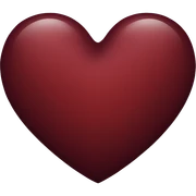 A dark red heart saying my maxi sticker