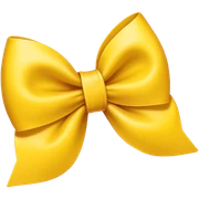 Yellow bow  sticker