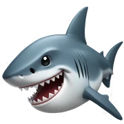 Shark with a top hat sticker
