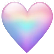 Pastel gradient heart crystal  sticker