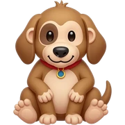 Dog sitting on monkeys lap sticker