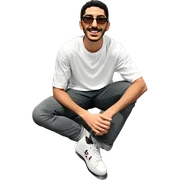 confident boy in white shirt sticker