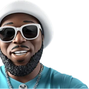 cool guy in cosplay hat sticker