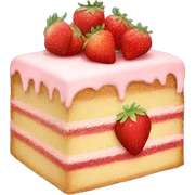 Cake with strawberry  sticker