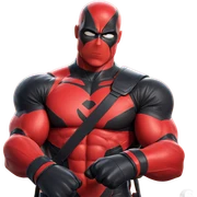 muscular superhero in bodysuit sticker