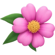 Pink flower sticker